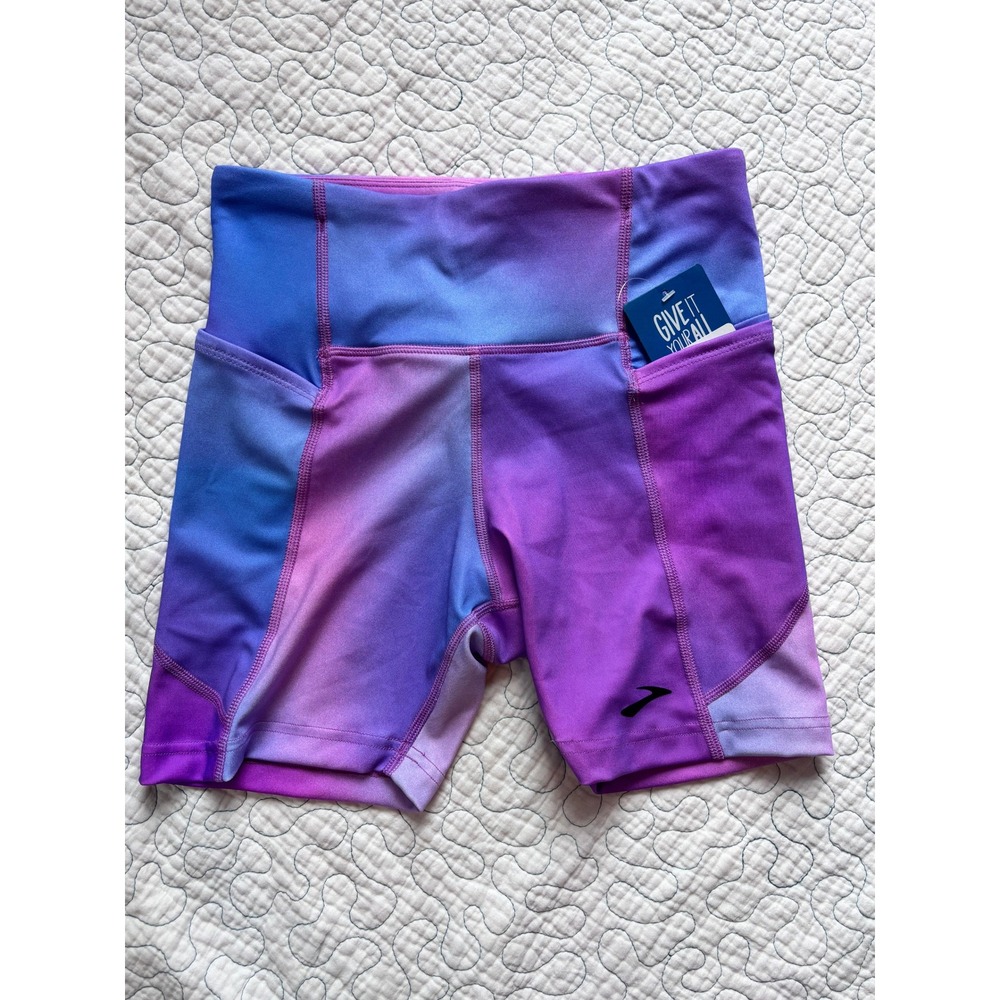 Brooks Moment 5" Shorts Diffused Gradient Purple Blue XS